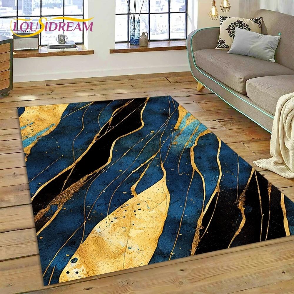Luxurious Green Gold Colour Marble Dream Carpet Rug for Bedroom Living Room Sofa Decoration,Children Game Large Decor Floor Mat