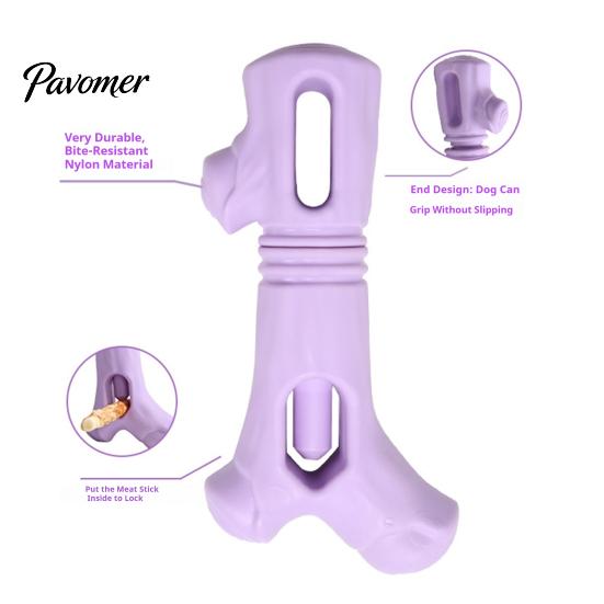 Play Toys for Medium Dogs Dog Treat Stick Holder, Prevents Choking, Rubber Chew Toy, Pet Holder Branch Shape, Teeth Cleaning Toy Small And Natural