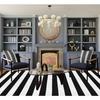 Black and White Stripe Rug Outdoor Balcony Christmas Decor Rug Machine Washable Carpet Rug for Dining Room Entryway Home Office