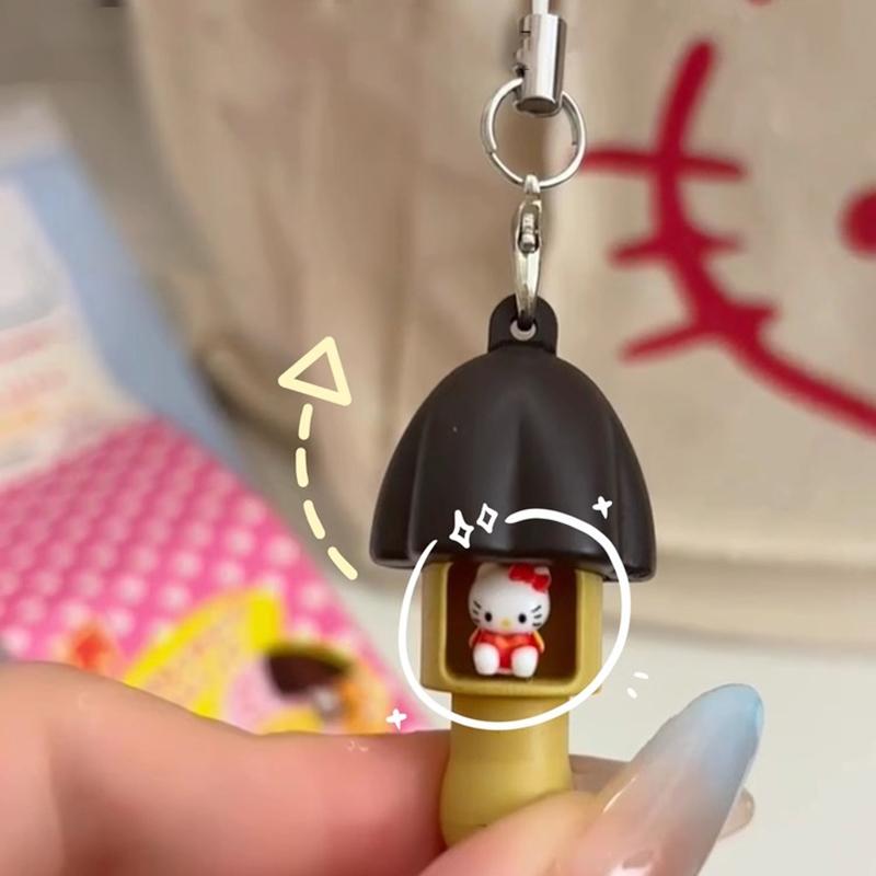 1/10PCS Sanrio Hello Kitty Keychains Chocolate Mushroom Hellokitty Japanese Charms Phone Chain Decoration Pendant Girls Gift Y2K Carry Mini
