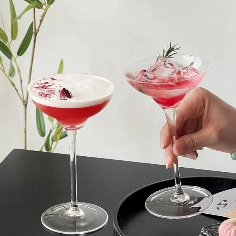 2Pcs Japanese Style Margarita Glasses Cup Handmade Classic Goblet Simple Cocktail Glass Cup Martini Glasses Cups Kitchen Tools