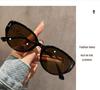 Women's Tea-Colored Cat-Eye Sunglasses with UV Protection
