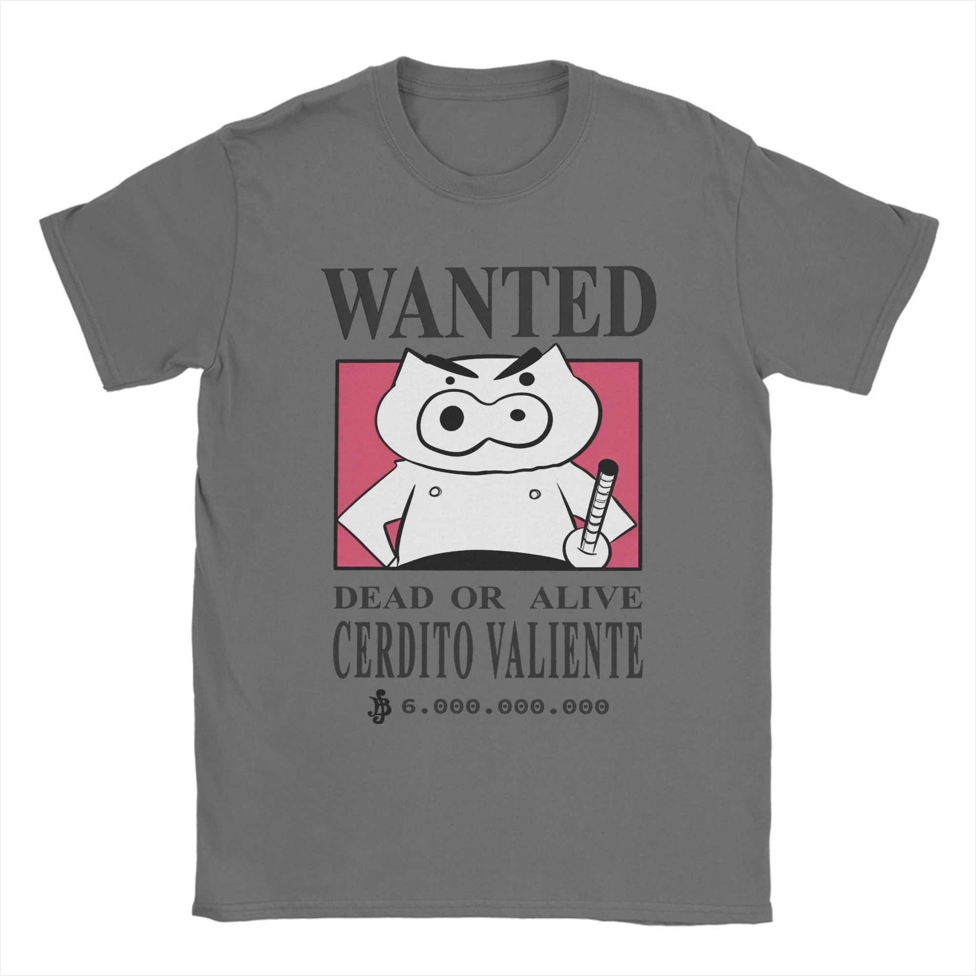 

WANTED Brave Pig Crayon Shin-chan T-Shirt for Men Funny Cartoon Novelty 100% Cotton Tees Short Sleeve T Shirt Gift Idea Clothes 4XL