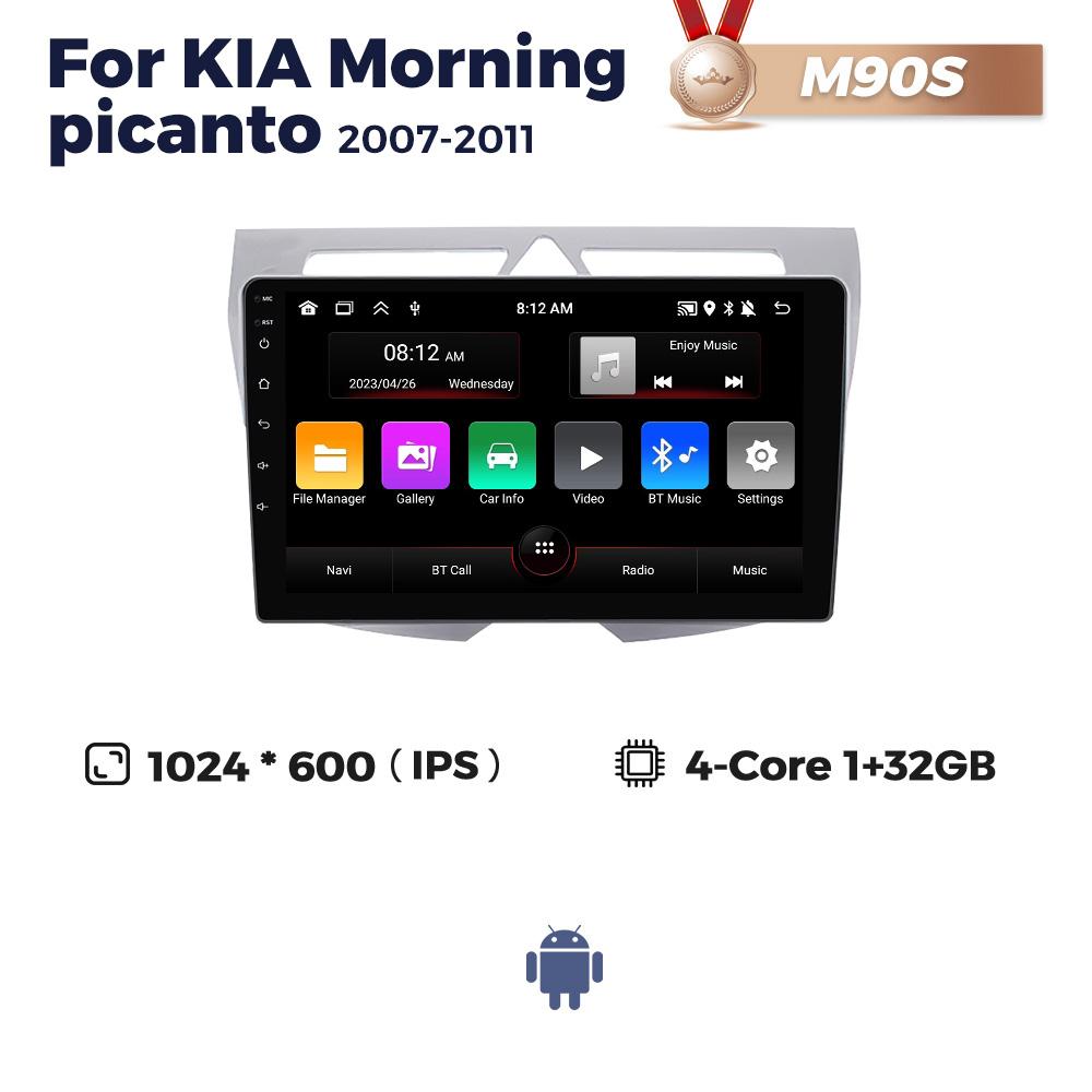 

Navifly 9 беспроводной Carplay Auto интеллектуальные системы Android автомобильный радиоприемник мультимедийный плеер GPS для Kia Morning Picanto 2007-2011