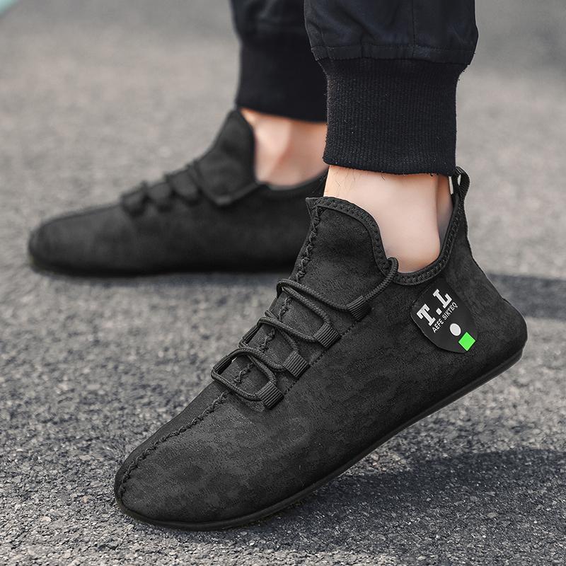 YRZL Men's Shoe Light Loafers Breathable Soft Comfortable Brown Walking Outdoor Casual Shoes Men 2024 Summer Lace Up Loafer Shoe