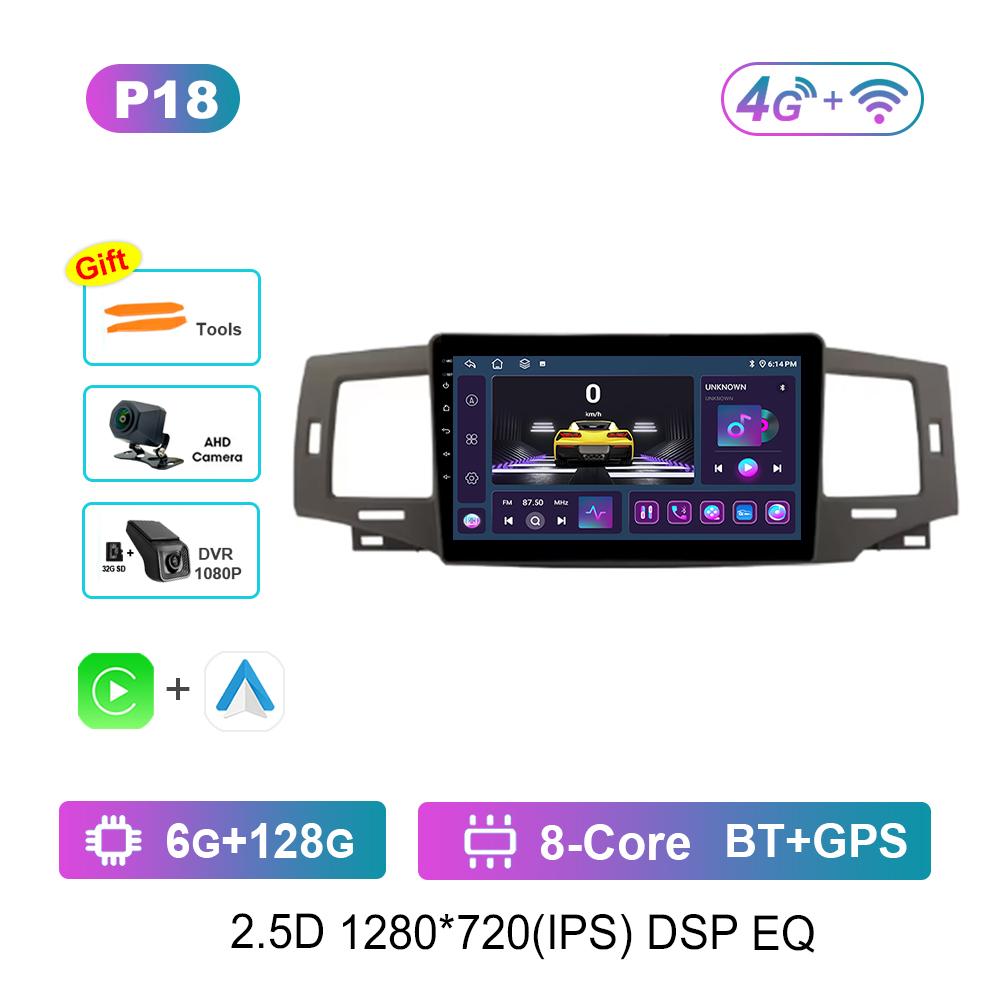GPS Navigation 9'' for Toyota Corolla 9 E120 2004 - 2006 Android OS Car Video Multimedia Player Carplay 4G WiFi BT Auto Tools