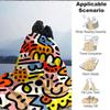 1pc Abstract Art Blanket Warm, Cozy, And Soft, Suitable for Sofas, Beds, Cars, And Office Use.Perfect for Camping And Travel, Making It a Great Gift F