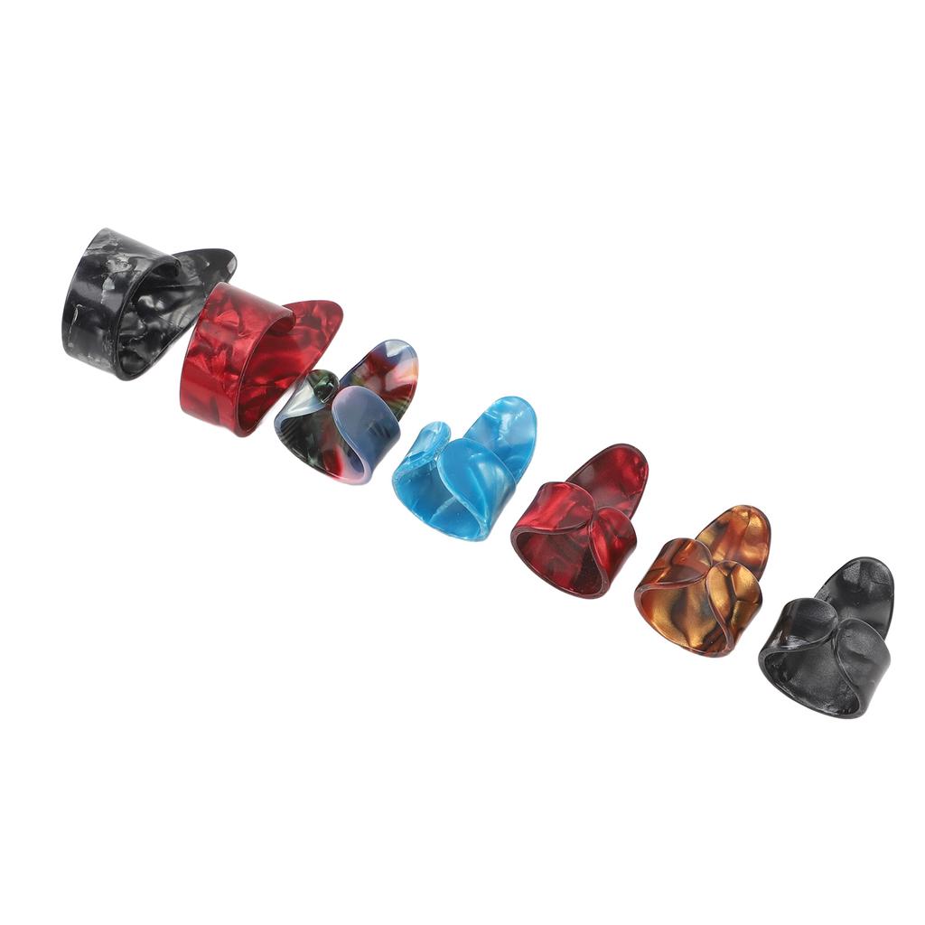 7 sztuk kostki do gitary, celuloidowe części do gitary basowej, regulowane kostki do gry na palcach dla gitarzystów i muzyków