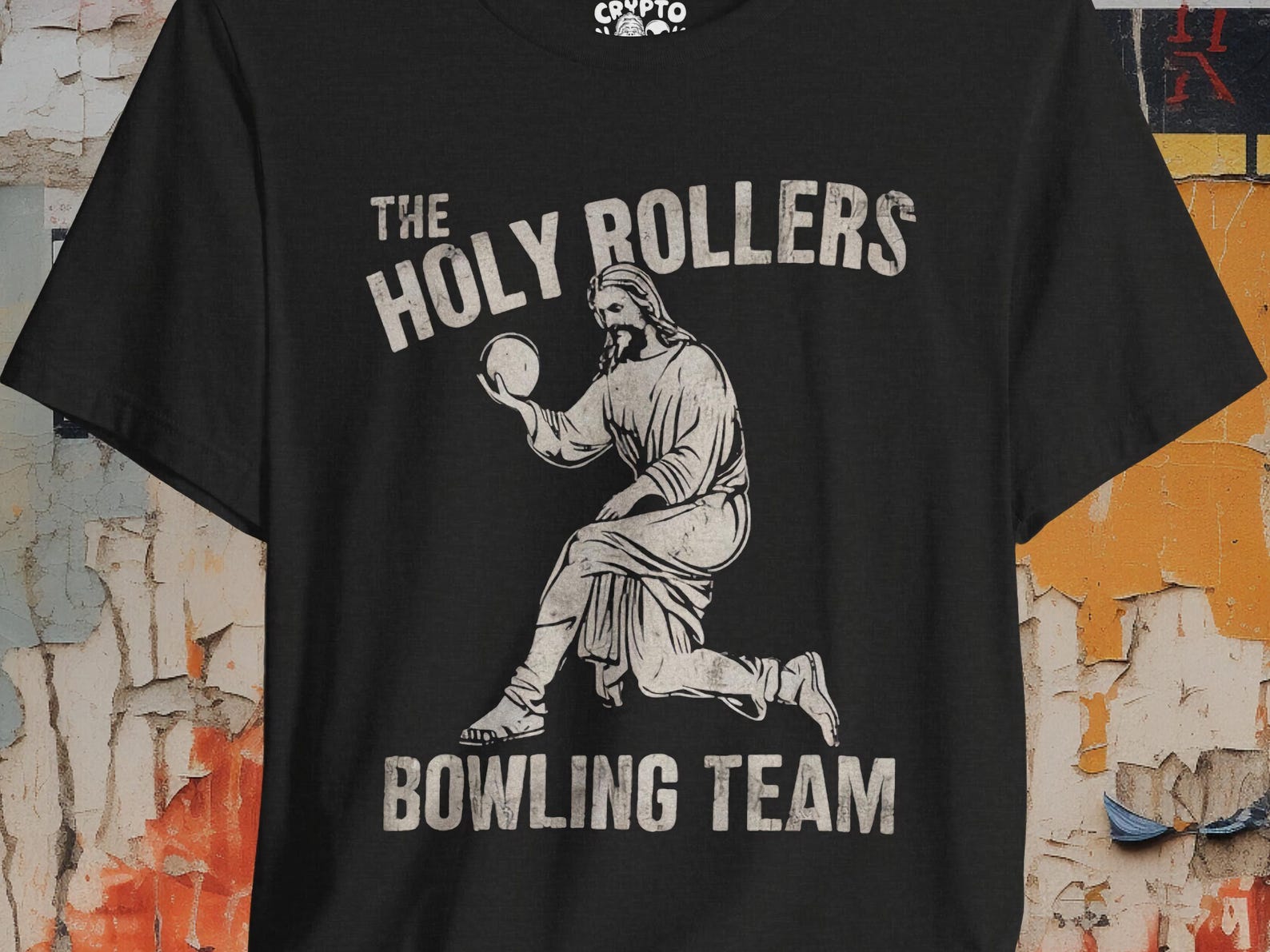 The Holy Rollers Bowling Team Featuring Jesus Tee | Bella + Canvas Unisex T-shirt 2XL