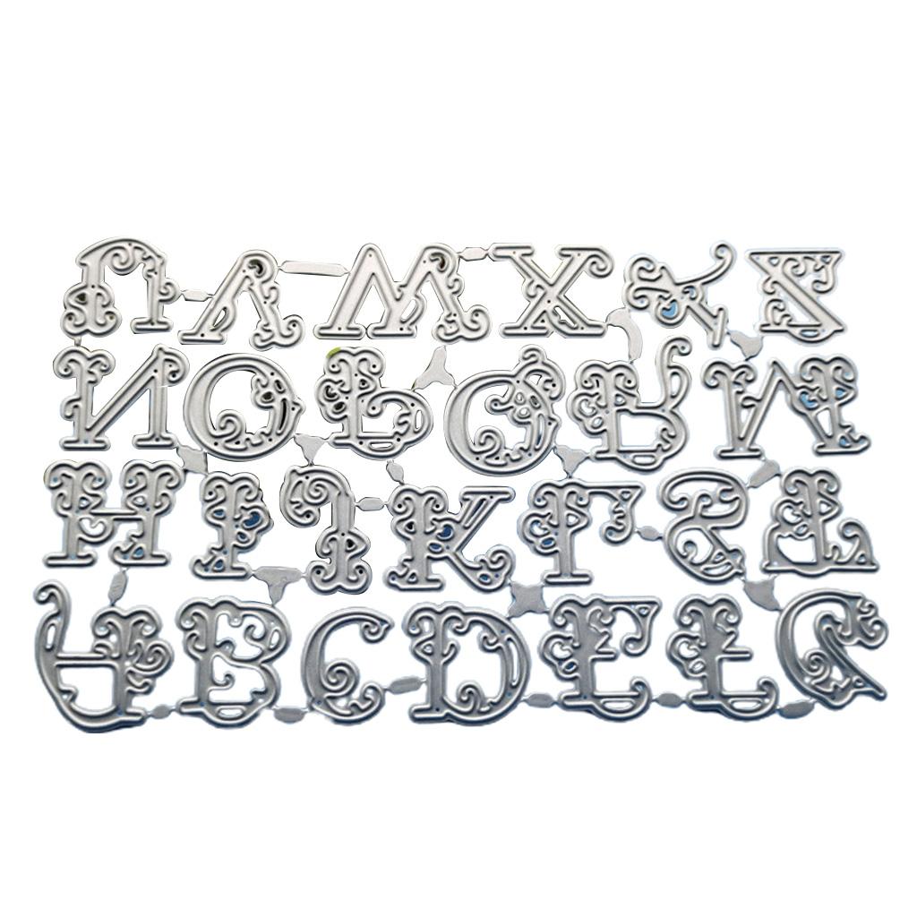 Uppercase 26 Letters Cutting Die Stencil Creative House Ornaments Making Too
