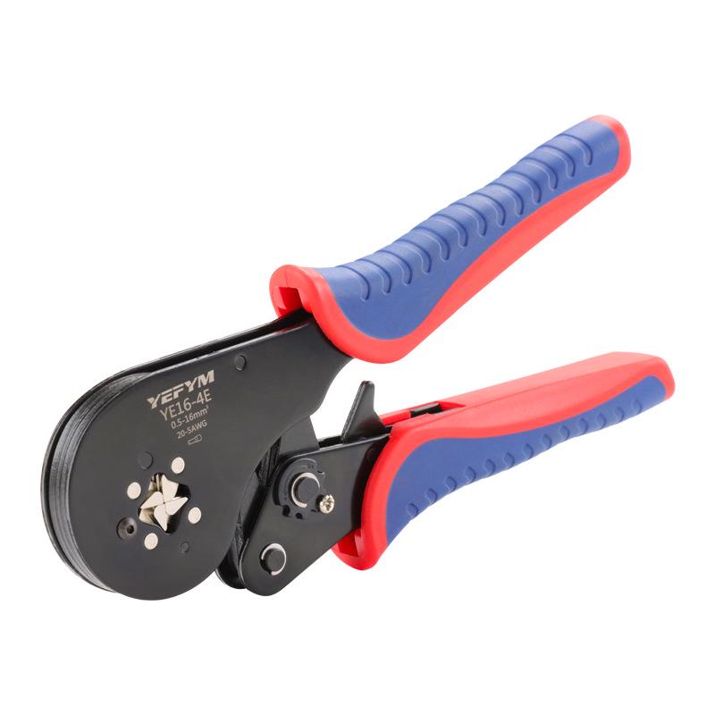 YE16-4E 4-Sided Cold Crimping Pliers for 16 Square Pin Terminals
