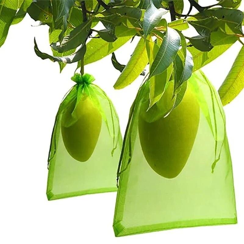 20pcs Reusable Garden Plant Protector Mesh Cover Bags - Perfect for Grapes Tomatoes Bananas Peaches Apples and Flowers