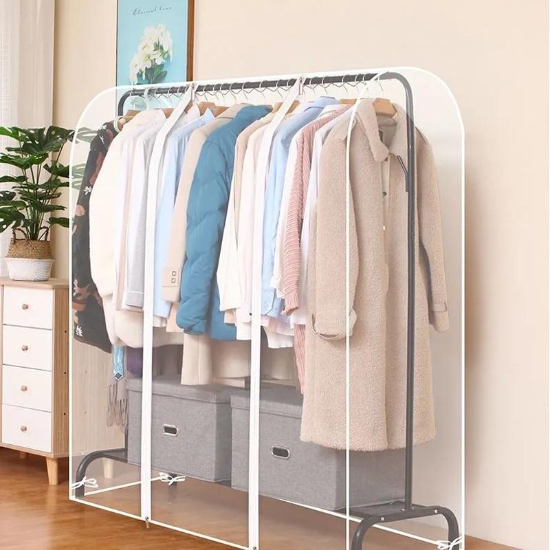 Household Fully Transparent Hanger Clothing Dustproof Hanging Bag Fully Enclosed Zip Style Coat Down Jacket Suit Dustproof Cover