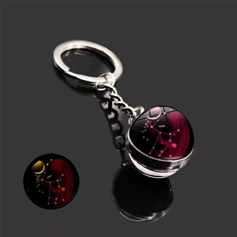 1PC Sturdy Handbags Sphere Backpacks Zodiac Gift Keychain Bags Starry Sky Decoration Durable Luminous