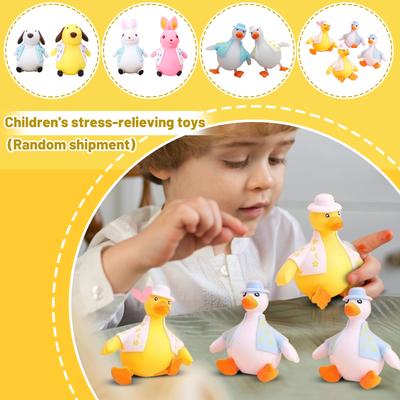 Changeable Outfit Animal - Toys, Soft Silicone Stress Relief Cartoon Animal Dolls, Children's Decompression Toys
