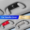 4Pcs Car Short Plush Handle Cover Roof Protection Cover Anti Slip Decoration Car Products for Model 3 S X Y Accessories