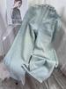 Women's High-Waisted Wide-Leg Light Blue Jeans - Retro Korean Style for Summer 2024