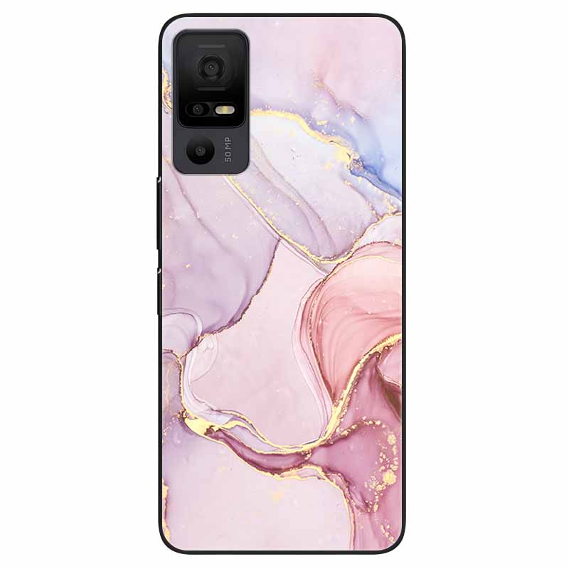 Phone Case for TCL 40 NXTpaper 5G Covers Black Bumper Silicone Soft Shell for TCL 40 NxtPaper 5G TPU Coques Lovely Marble Fundas