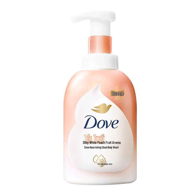 DOVE White Peach Scented Foaming Body Wash with Essence Set