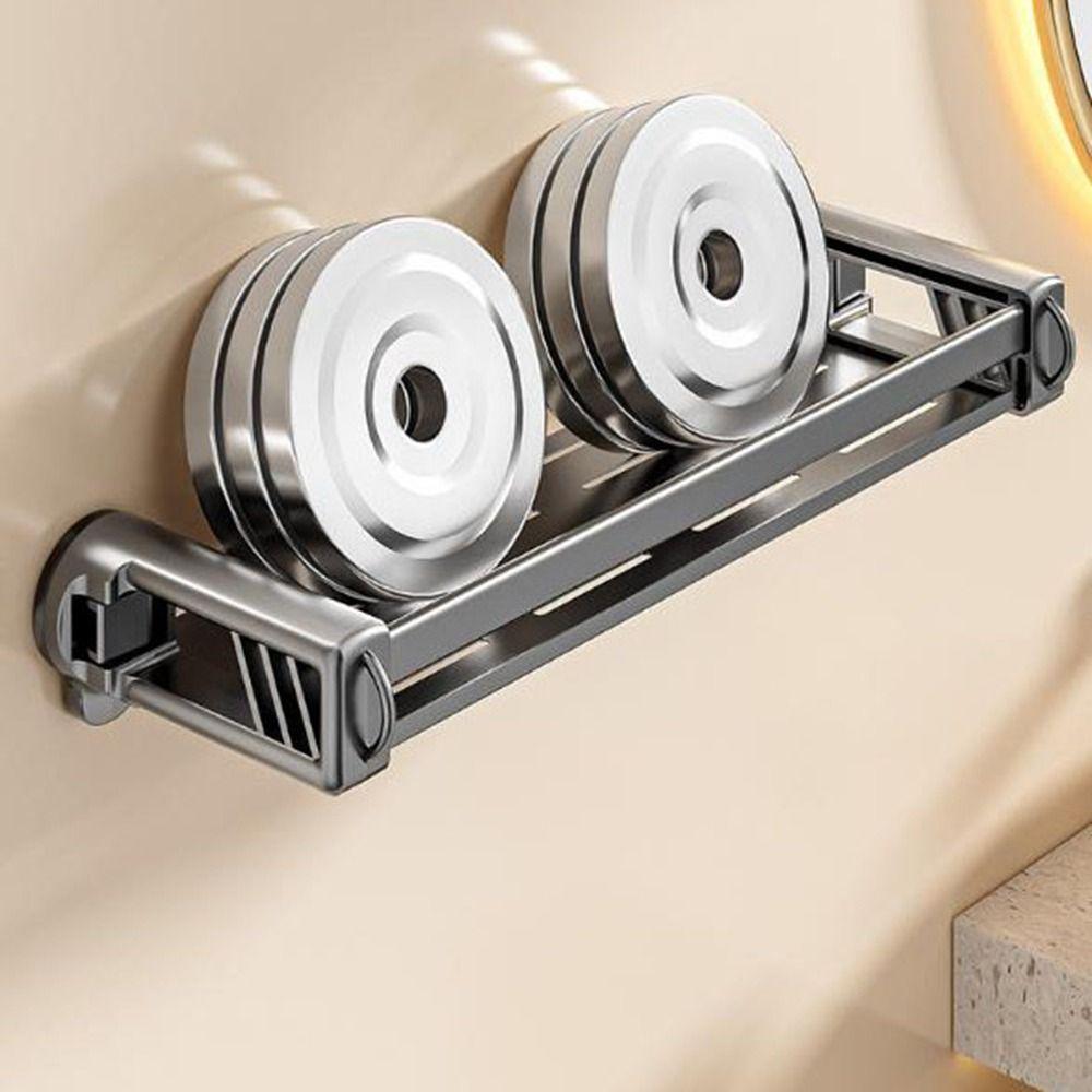 Wall Mounted Shampoo Storage Rack Punch Free Cosmetics Storage Rack Toilet Shampoo Holder  Kitchen