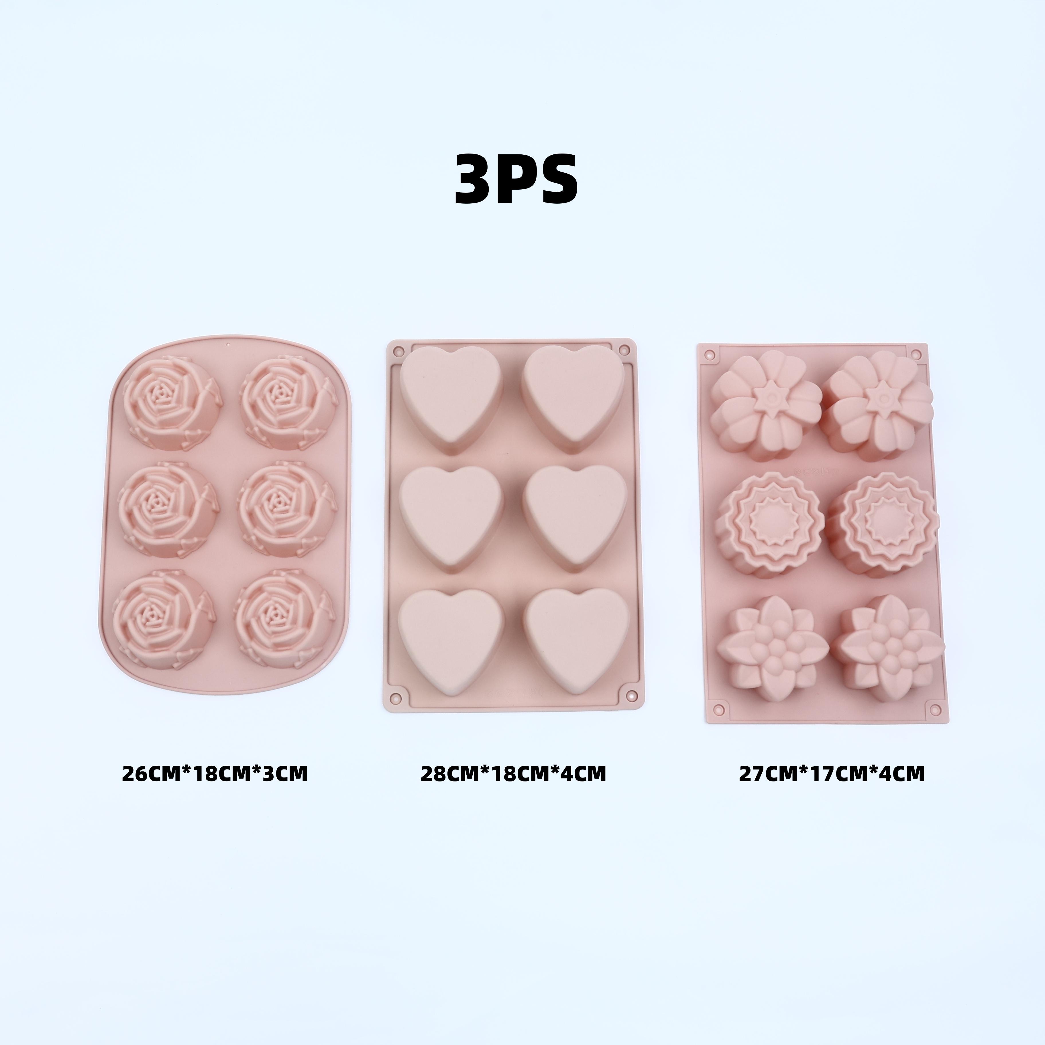 6 Holes Silicone Donut Mold For Baking Chocolate Cookie Sandwich Muffin Cupcake Brownie Cake Pudding accessories mooncake mold