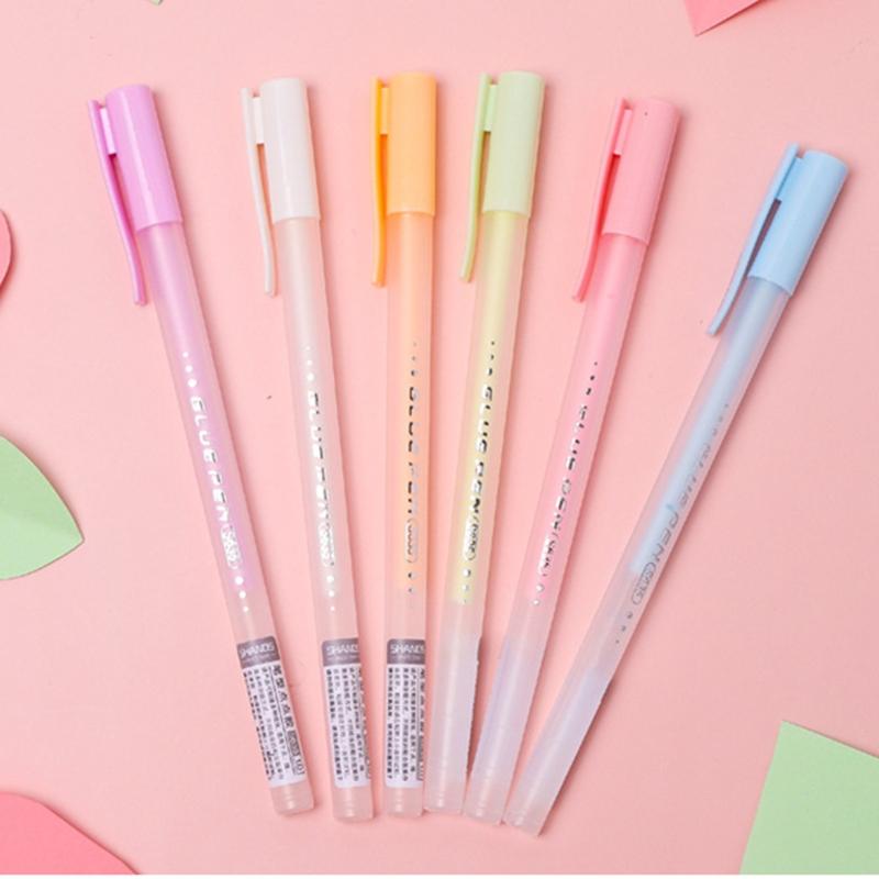 Creative Precision Adhesive Stick Pen Fine Point Quick Dry Dot Liner Glue Pen for Scrapbook Journal DIY Art Papercra