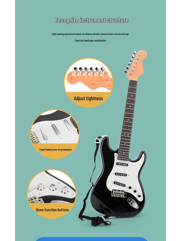 Electric Guitar Toy for Kids - Musical Instrument with Strings