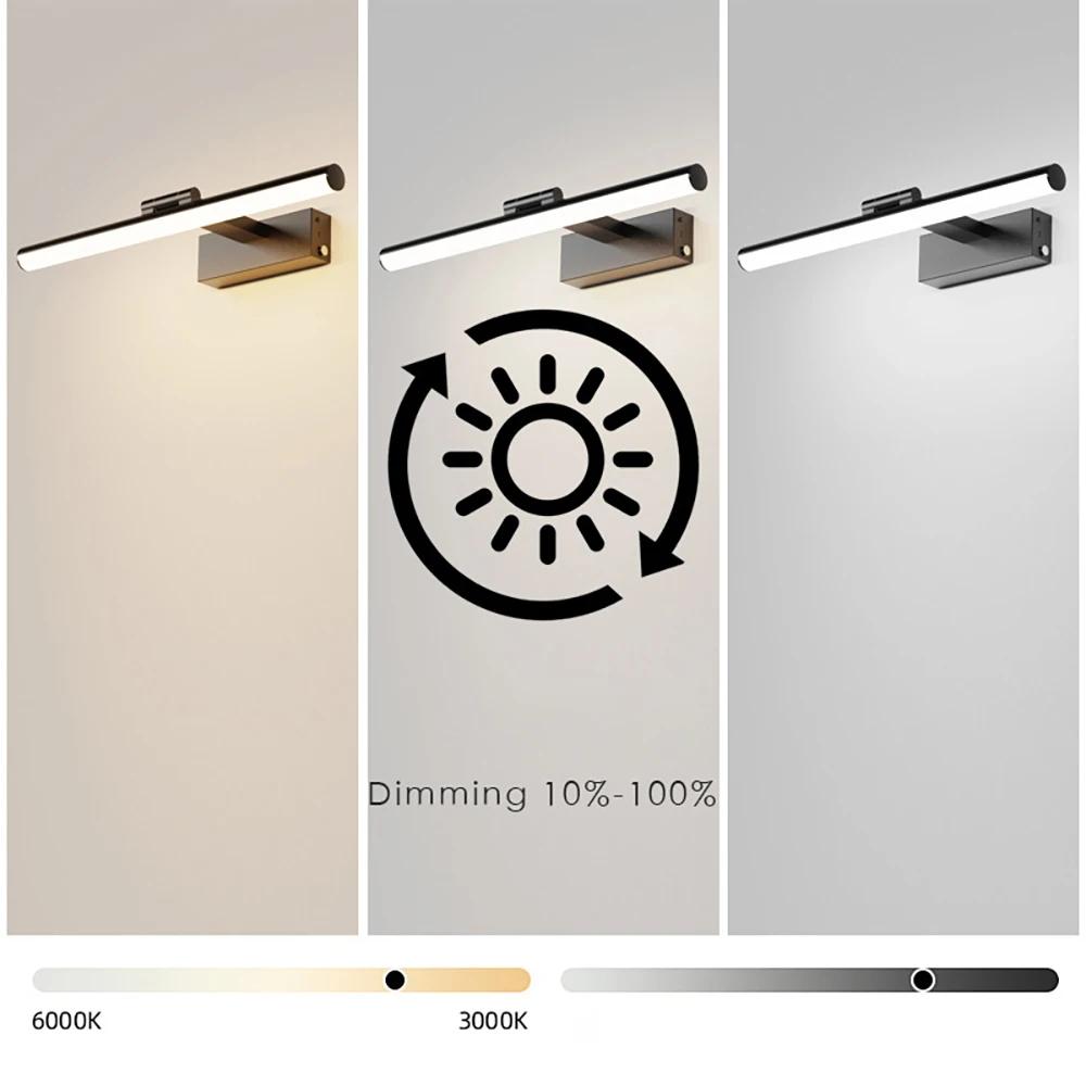 Modern LED Wall Lamp Touch Switch Dimming Rechargeable For Bedroom Bathroom Living Room Dining Room Indoor Lighting Room Decor