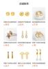 Premium Niche Design Fan Earrings Brass Material Premium Simple Earrings Retro Ethnic Style Earrings