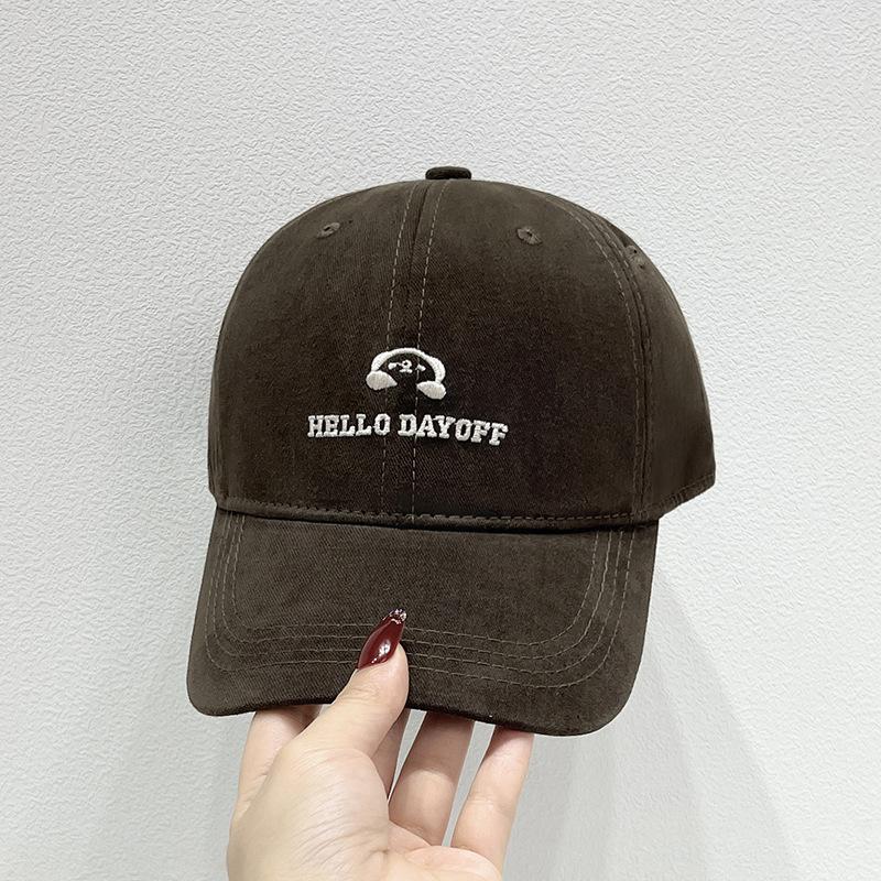 Women with Big Heads and Baseball Caps Korean Style Versatile Sun Hats  Small Duckball Caps  Men