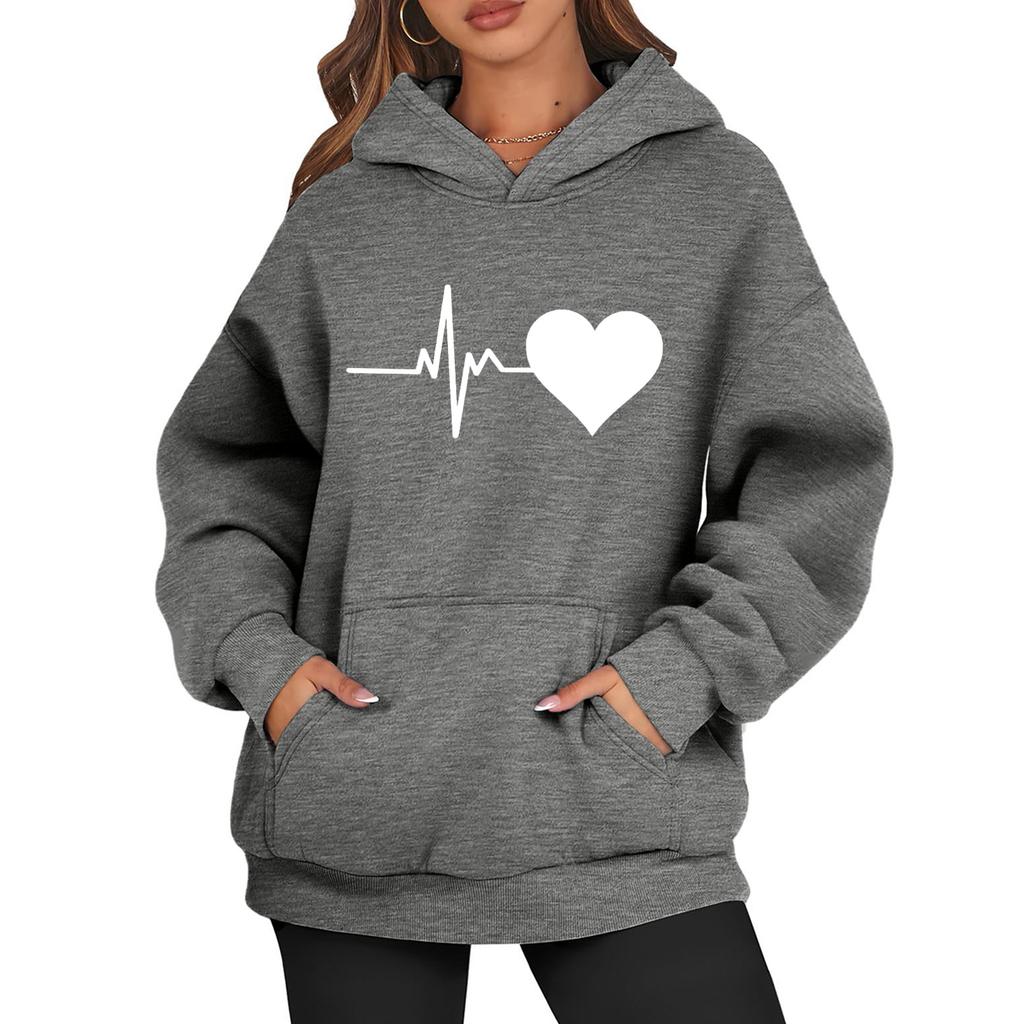 Womens Hoodies Oversized Sweatshirts Long Sleeve Casual Pullover Hooded Sweatshirt Tops