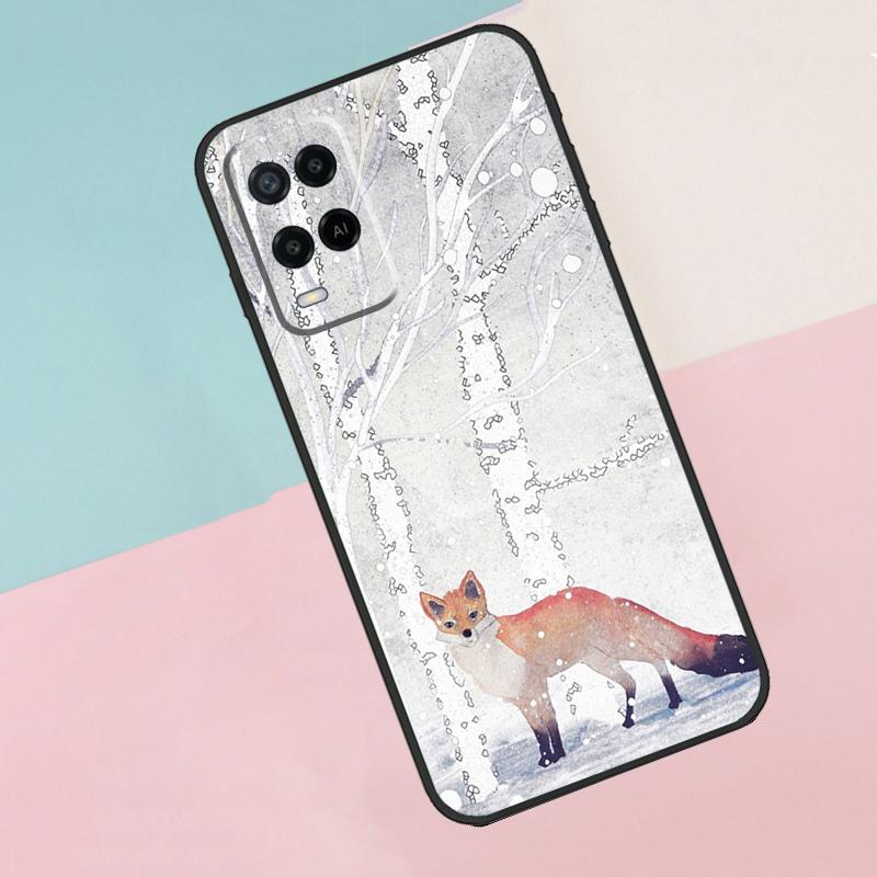 Fox Animal Pattern For Oppo A17 A77 A60 A74 A94 A54 A18 A38 A58 A78 A98 A40 A80 A16 A76 A96 A15 A57S Phone Case
