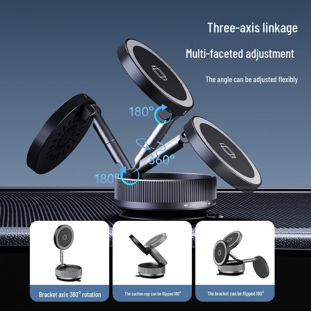 360° Rotating Magnetic Car Mount & Wireless Charger for New Apple Models
