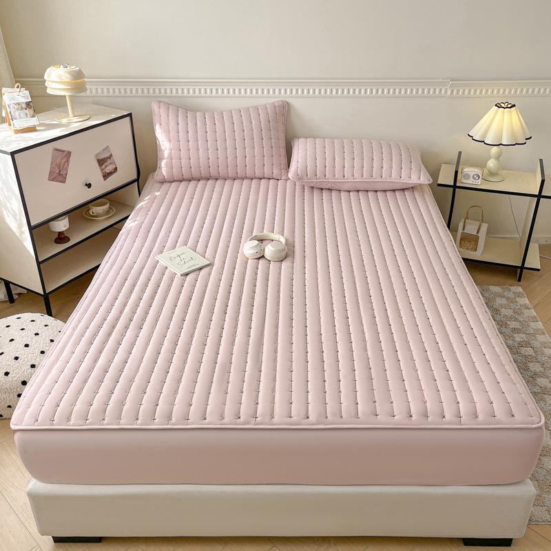 New Mattress Single-piece Padded Thickened Four-season Universal Model Non-slip and Anti-dirty Fixed Simmons Mattress Protective Cover