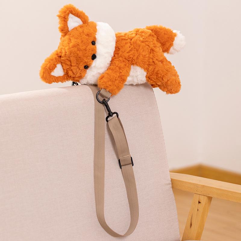 Plush Fox Crossbody & Coin Purse for Girls - One-Shoulder Design