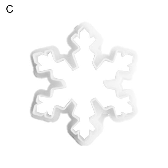 

Красивая форма для печенья в форме снежинки, рождественский стиль, сделай сам, пластиковый резак для печенья, кухонные инструменты C