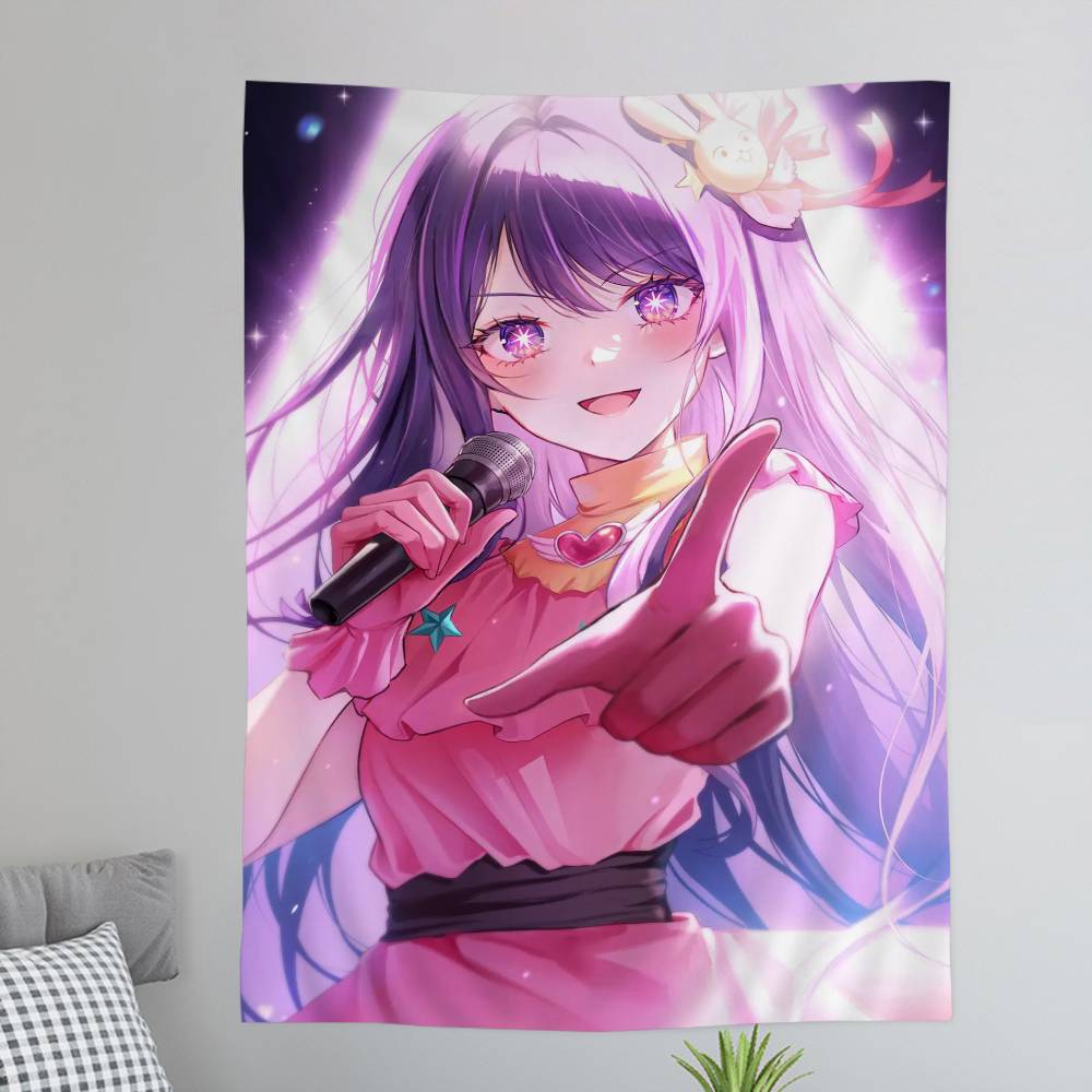 Anime OSHI NO KO Colorful Tapestry Wall Hanging Bohemian Wall Tapestries Mandala Wall Hanging Sheets