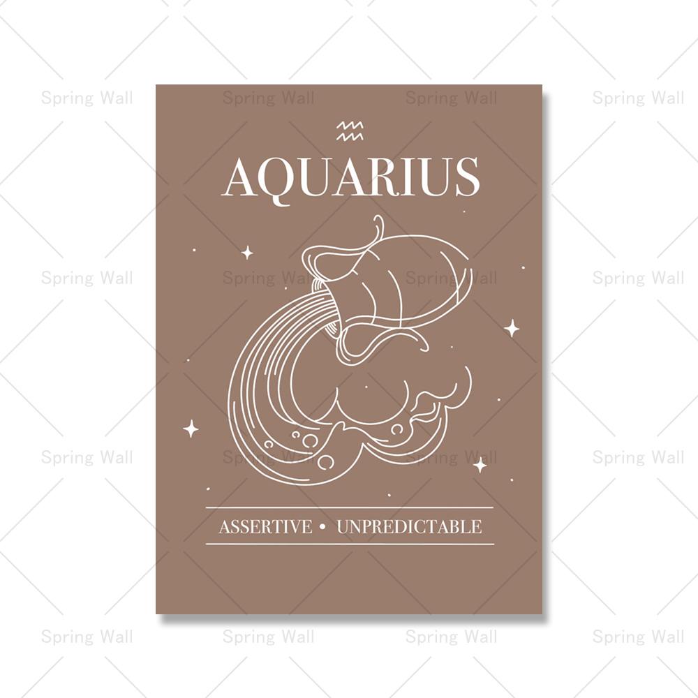 

Созвездие детская стены книги по искусству холст печать плакатов Астрология Бохо Рак Зодиак Астрология живопись эстетическое украшение изображение 21x30cm No Framed