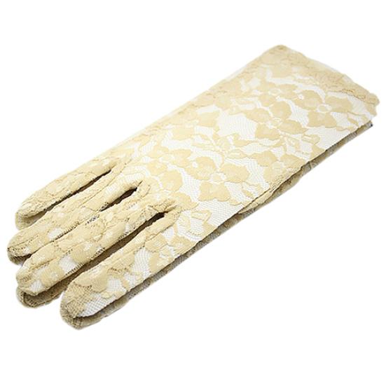 Kvinners sexy blonder blomst mesh bryllupsfest kostyme kjøre kveldshansker