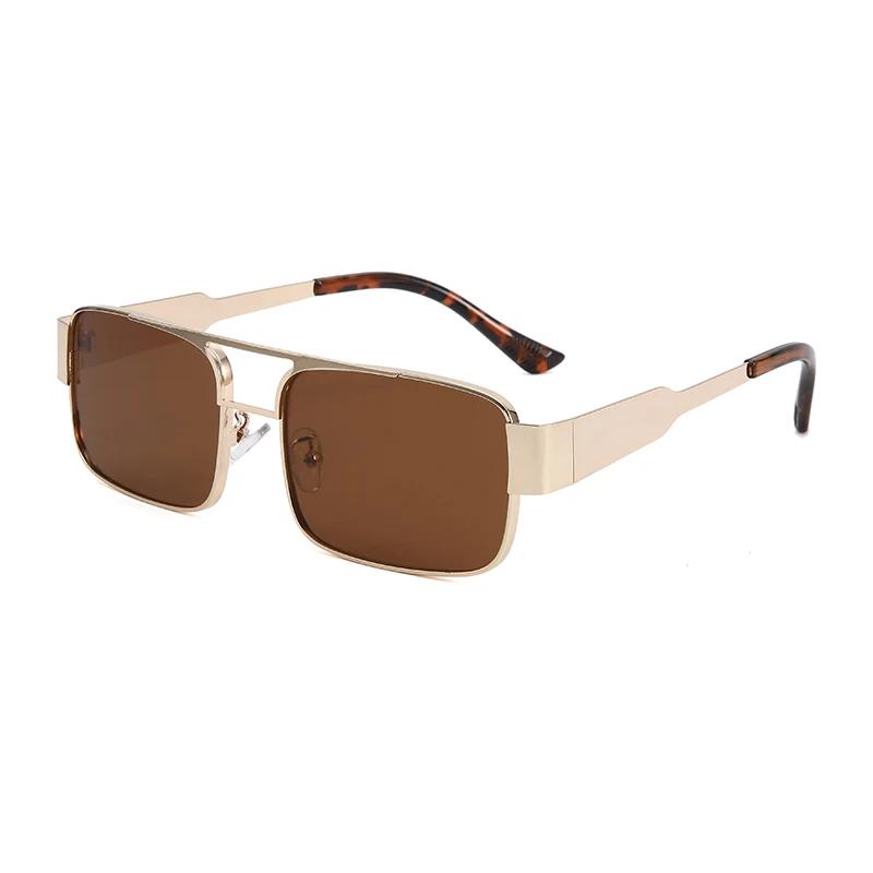 New Style Retro Style Sun Glasses Women s Fashion Style Polygonal Metal Material Glasses Frame Sun Glasses Men s Luxury Design Brand Designer