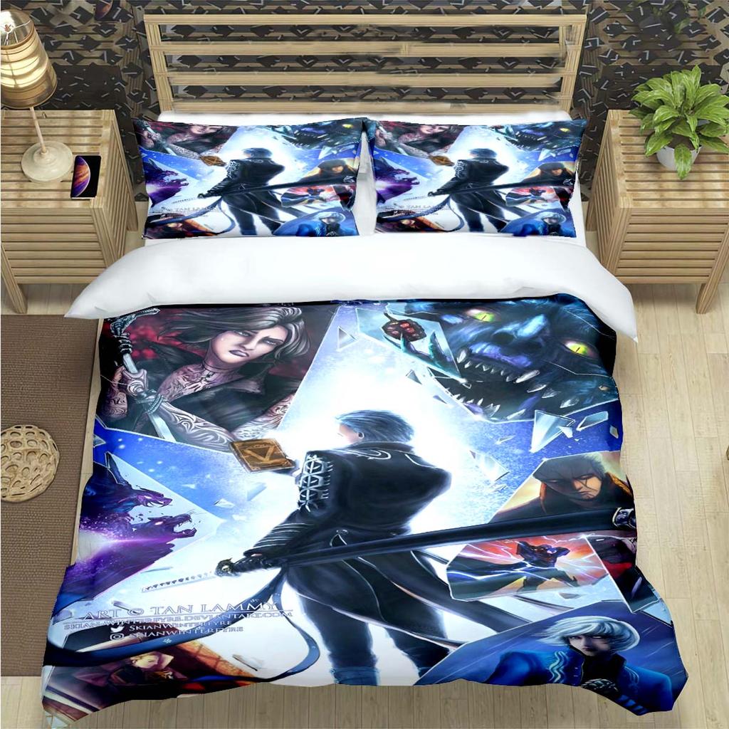 Comforter Fashion D-Devil May Cry Game Print Bedding Sets Exquisite Bed Supplies Set Bed Comforter Set Bedding Set Luxury Gift