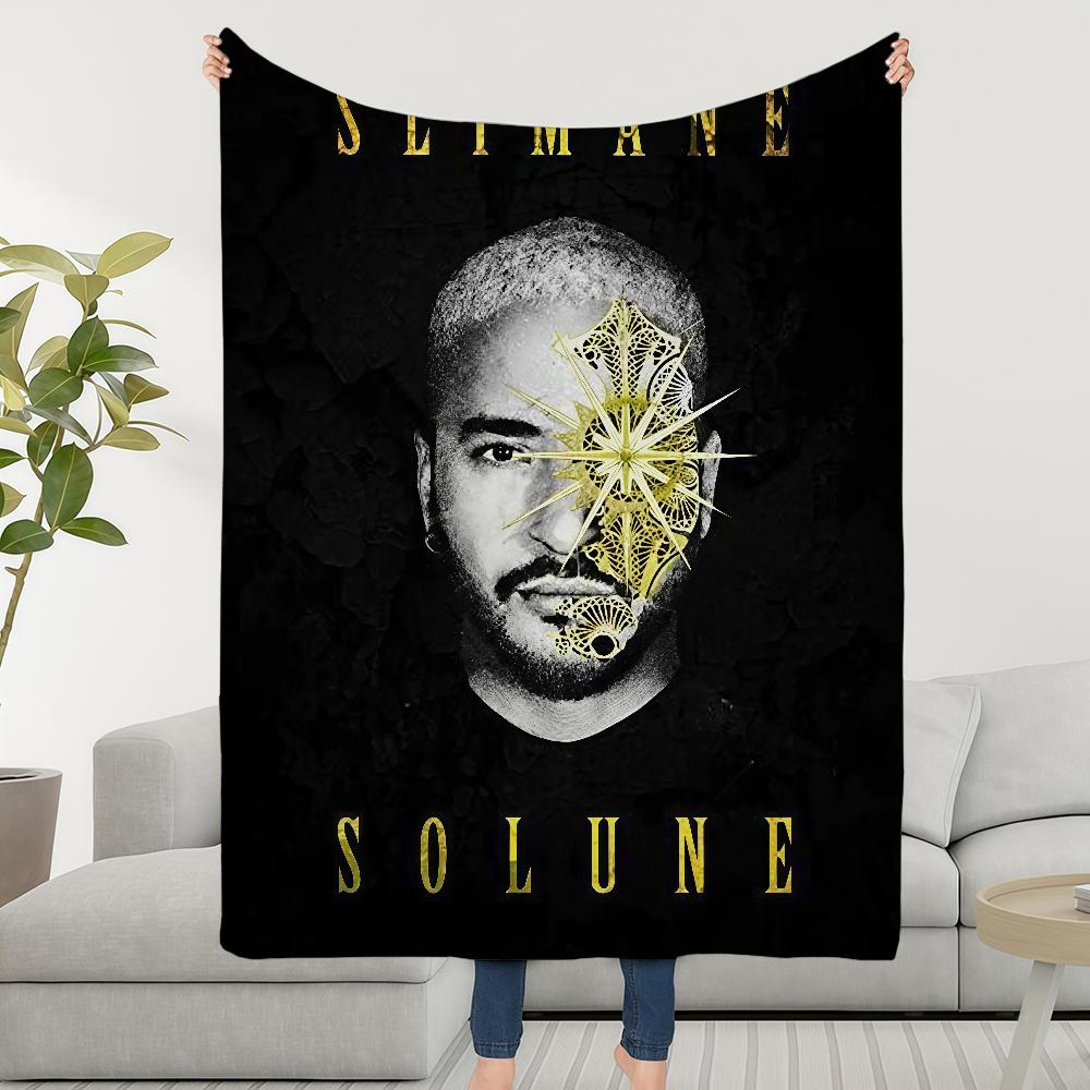Blanket French Throw Super Cosy Singer Plush Living Room Sofa Couch Childish Birthday S-SlimaneS-ES Gifts