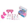 Simulation Kitchen Set Educational Mini Plastic Cooktop Table Tableware Toy for Pretend Play Dollhouse