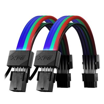 XPG PRIME ARGB EXTENSION CABLE VGA Power Extension Cable with 12 Addressable RGB - 8-pin [Equipped LEDs] ARGBEXCABLE-VGA-BKCWW