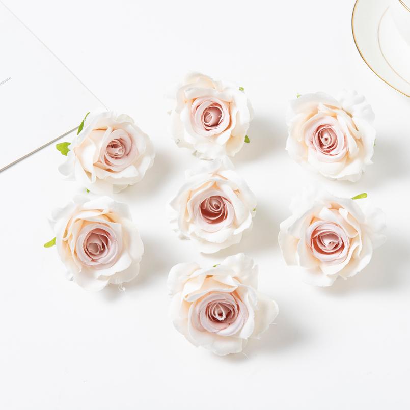 100Pcs Silk Rose Artificial Flower Hot sale Christmas Wedding Bridal Bouquet Home Outdoor Garden Diy gift box Scrapbook Material