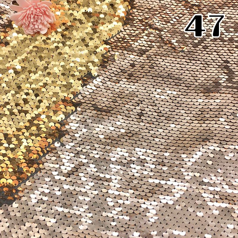 100x130cm Oboustranná 5mm Látka s rybími šupinkami Reverzibilní látka s flitry DIY Řemesla Šití Oděv Boty Pozadí Dekor