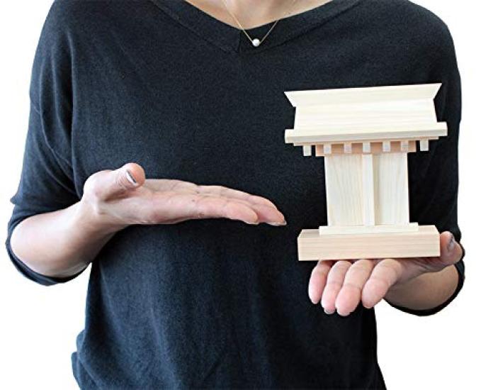 Kamidana no Sato Amulet Standing Made from Tono Hinoki Cypress Case, Type, Mamoriya, Simple, Amulet,