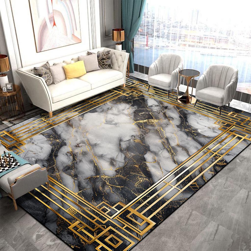 Luxury Marble CARPET FOR LIVE ROOM Decoration Bedroom Large Area Rugs Sofa Coffee Tables Mat Anti Slip Entrance Doormat Washable