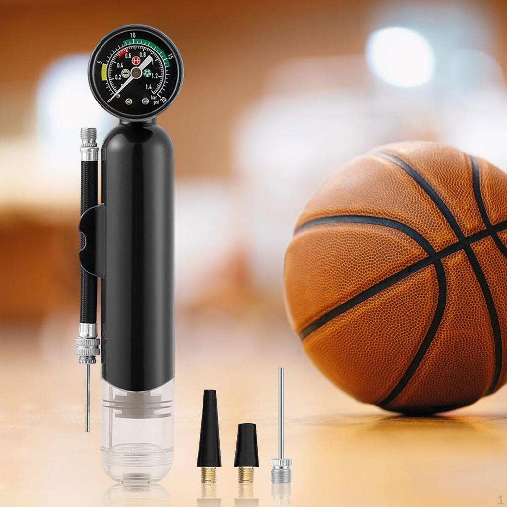 Bollpump med tryckmätare Basket Regntålig, Yogaboll, Sporttillbehör, Hand