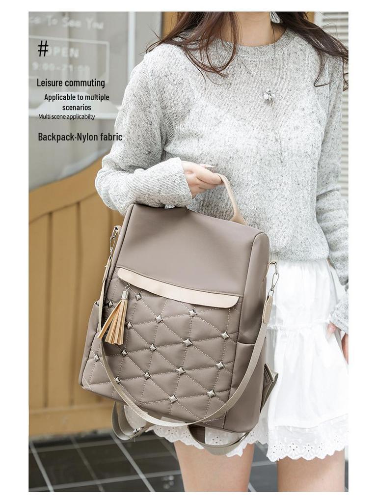 Korean-Inspired High-End Women's Urban Commuter Backpack - Fashionable & Spacious Schoolbag